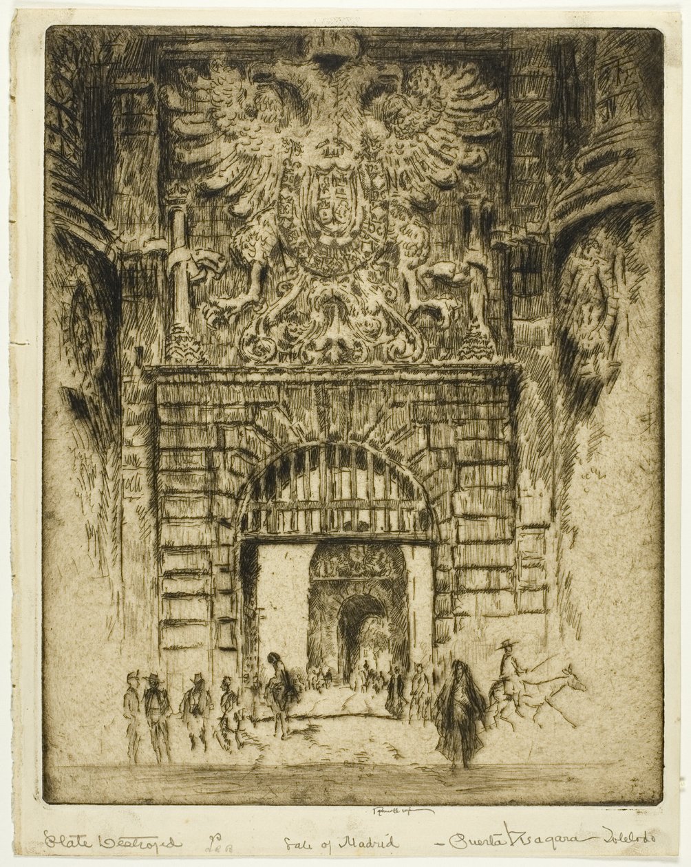 Veranda i San Maclou, Rouen av Joseph Pennell