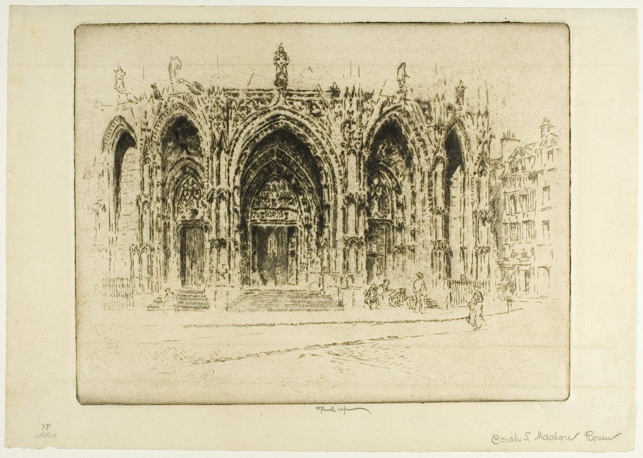 Puerta Bisagra, porten til Madrid, Toledo av Joseph Pennell