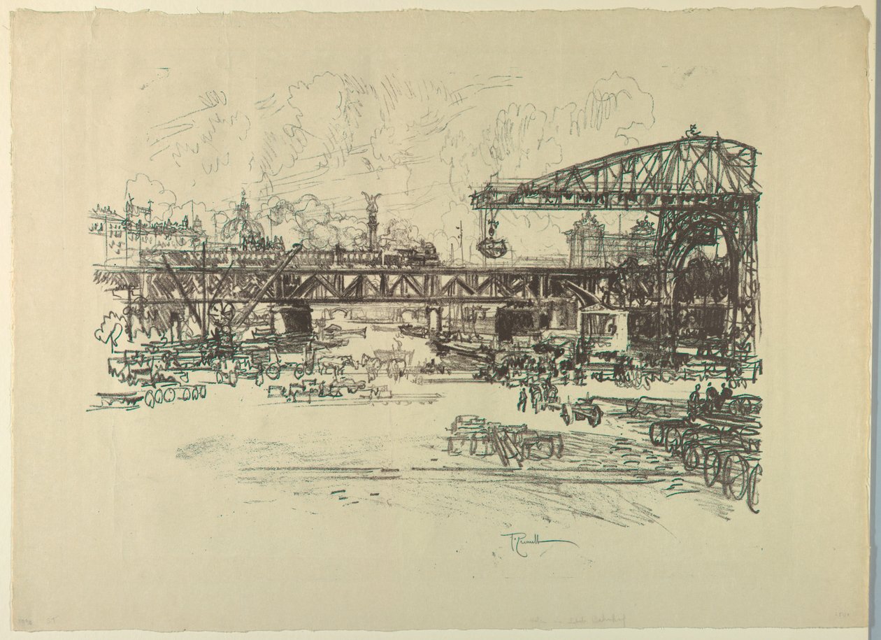 Jernbanestasjon, Berlin av Joseph Pennell