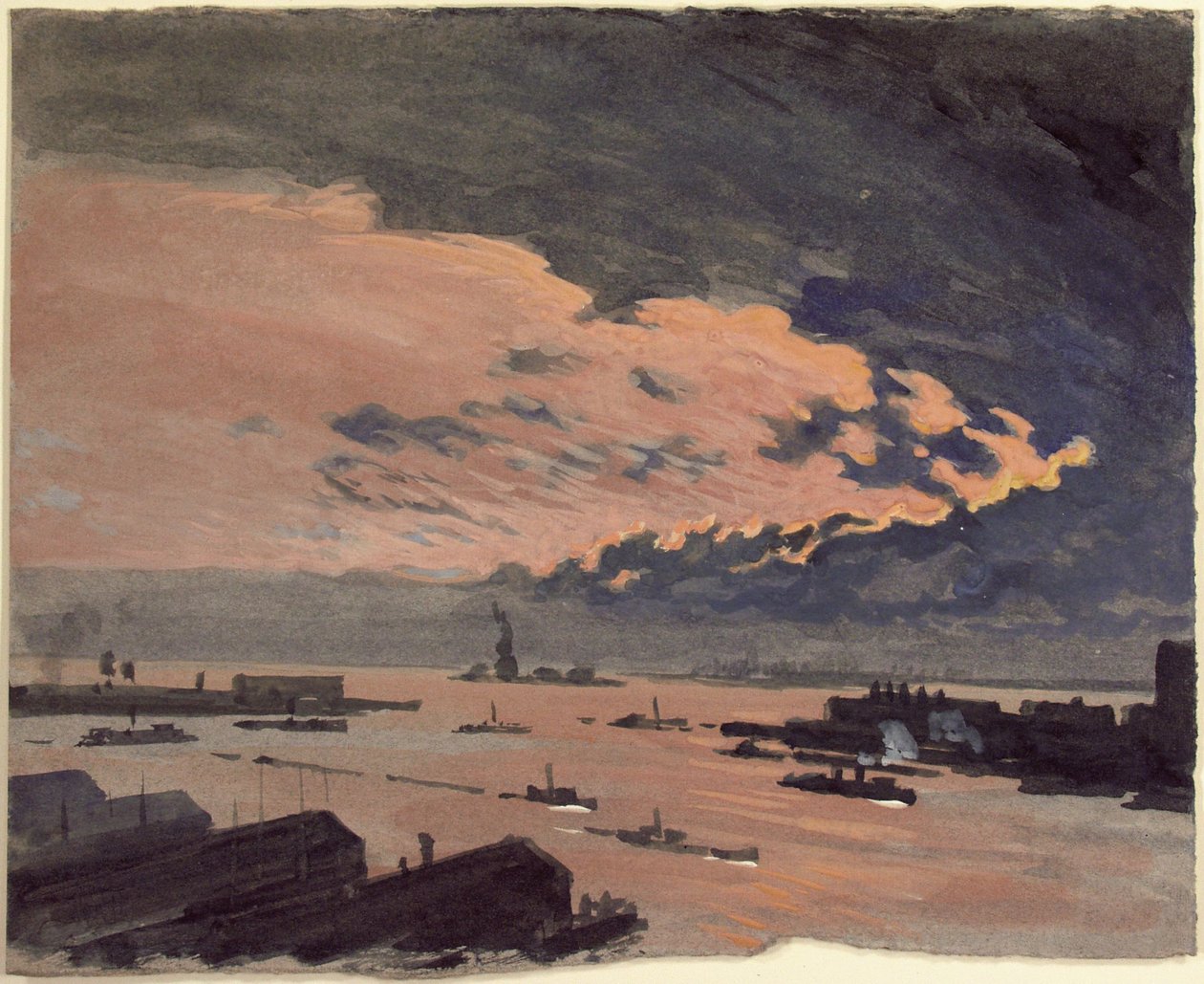 Roserøde skyer av Joseph Pennell