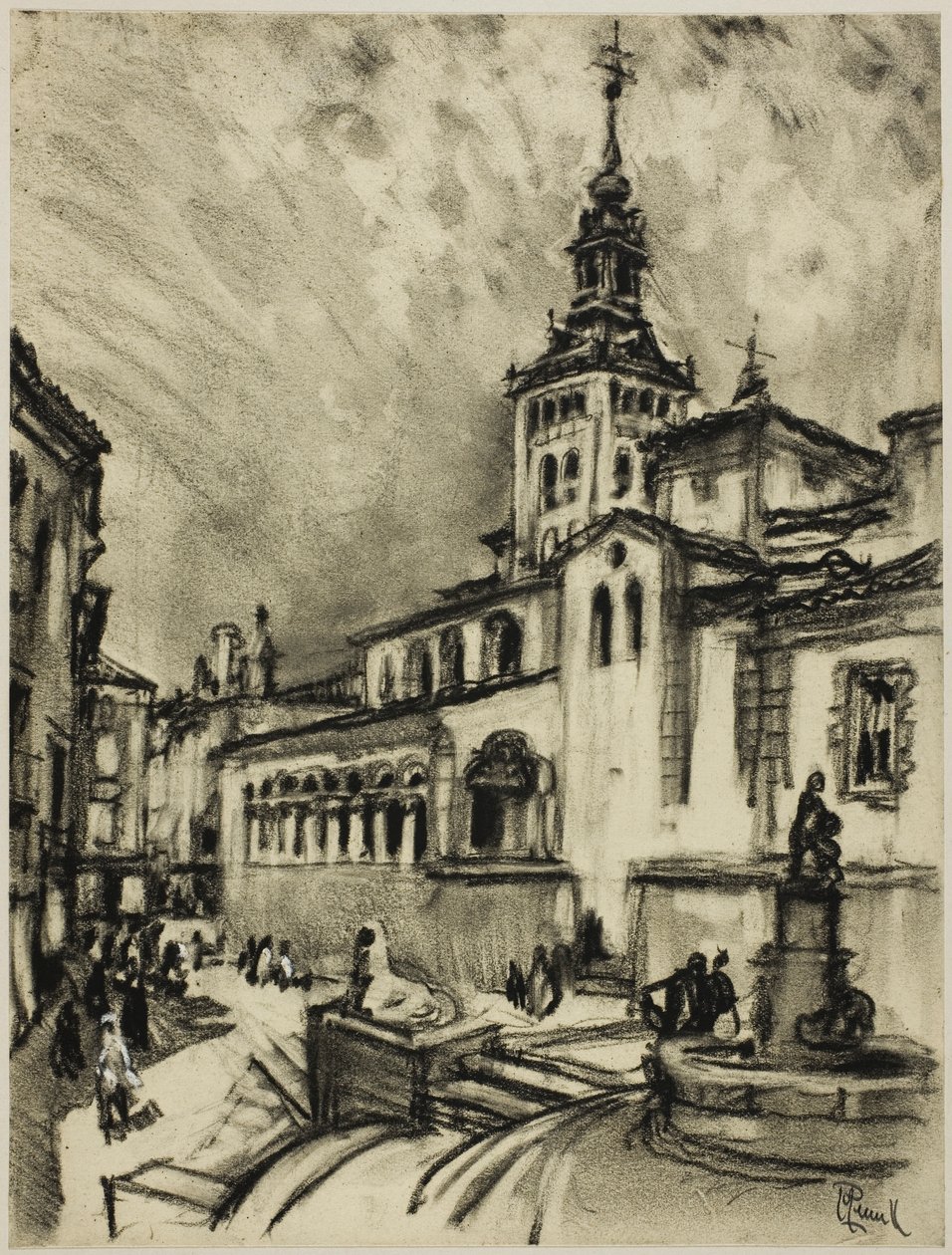 San Martin, Segovia av Joseph Pennell