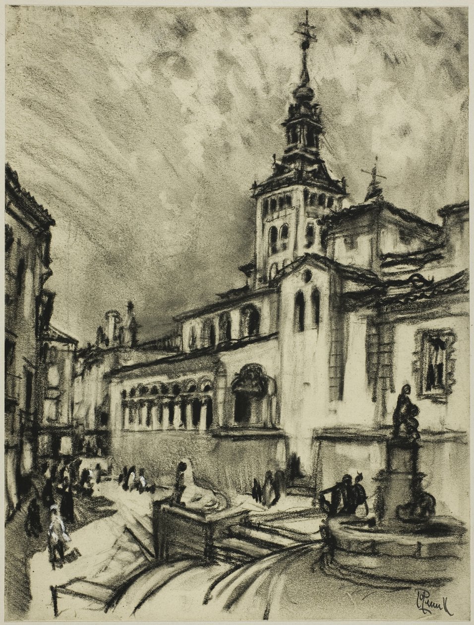 San Martin, Segovia av Joseph Pennell