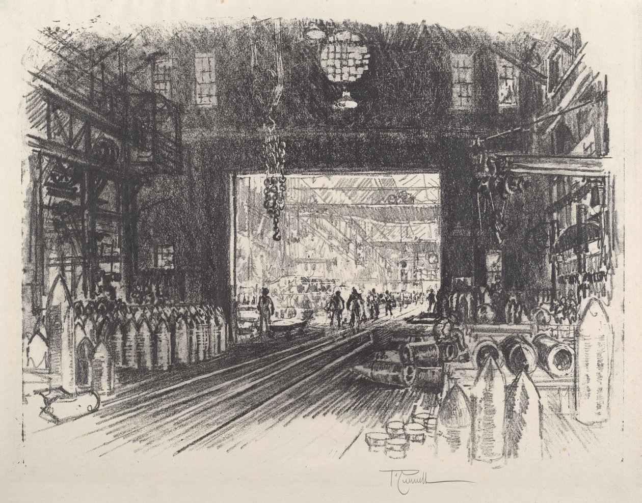 Shell Factory, No.II av Joseph Pennell