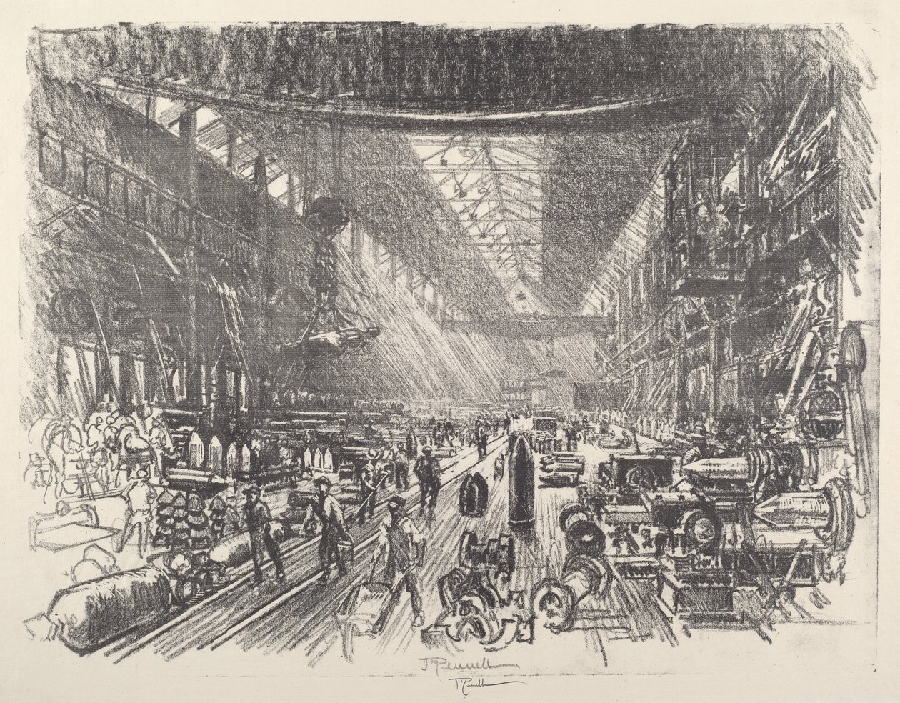Shell Factory, No.I av Joseph Pennell