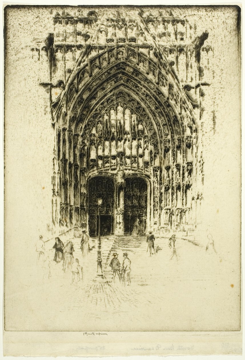 South Door, Beauvais av Joseph Pennell