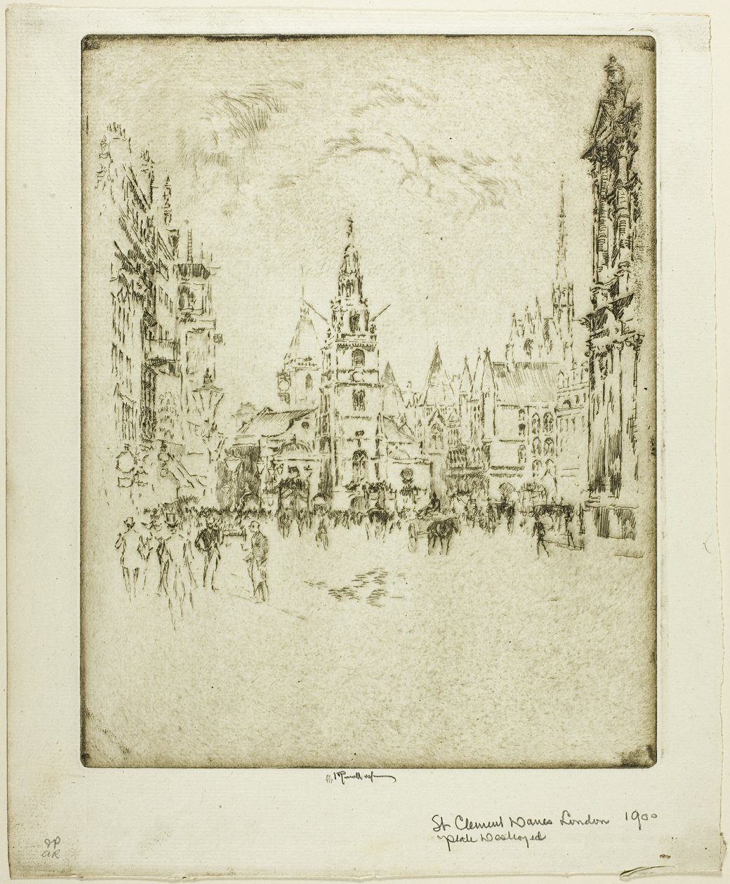 St. Clement Danes av Joseph Pennell