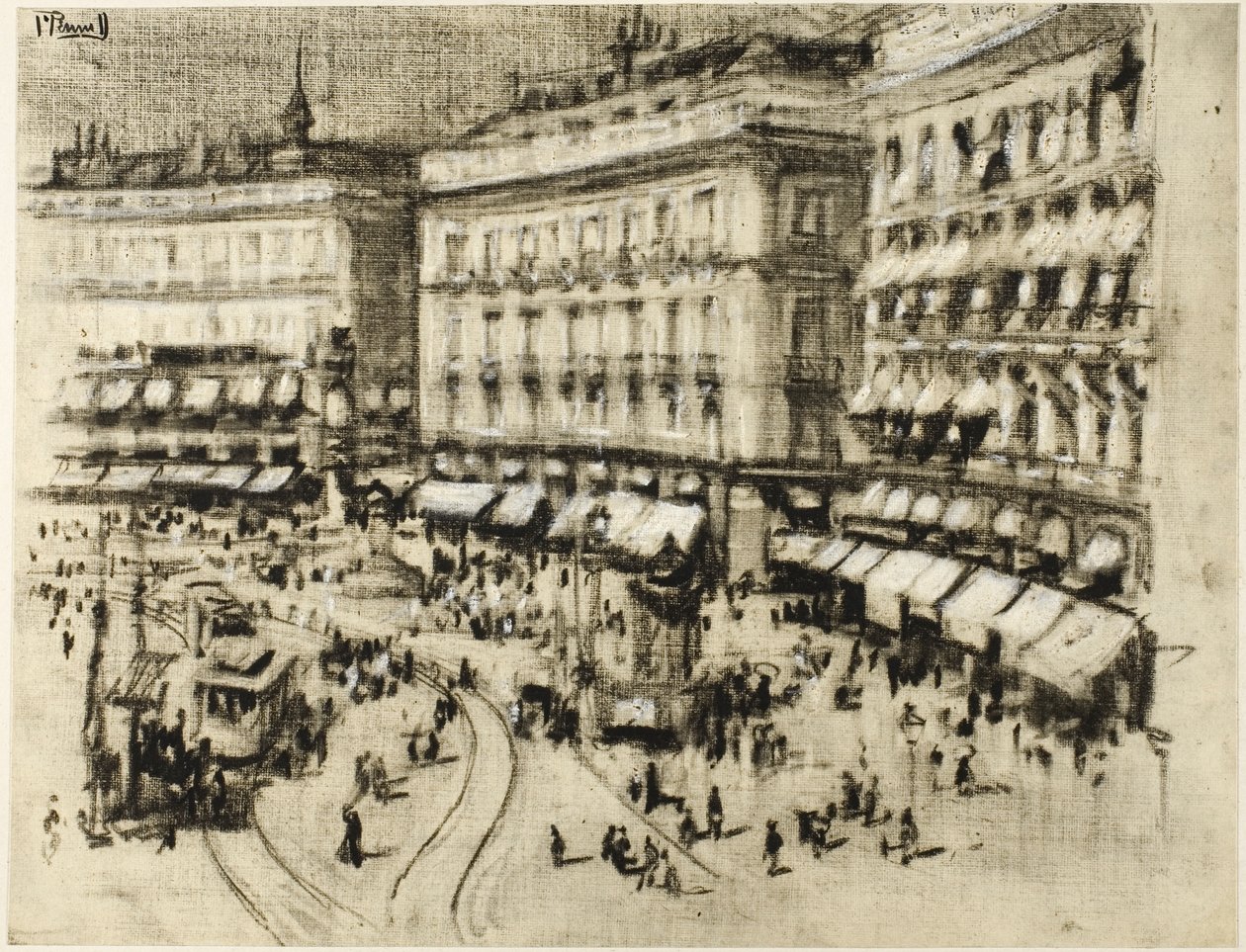 Sommerdag i Madrid av Joseph Pennell