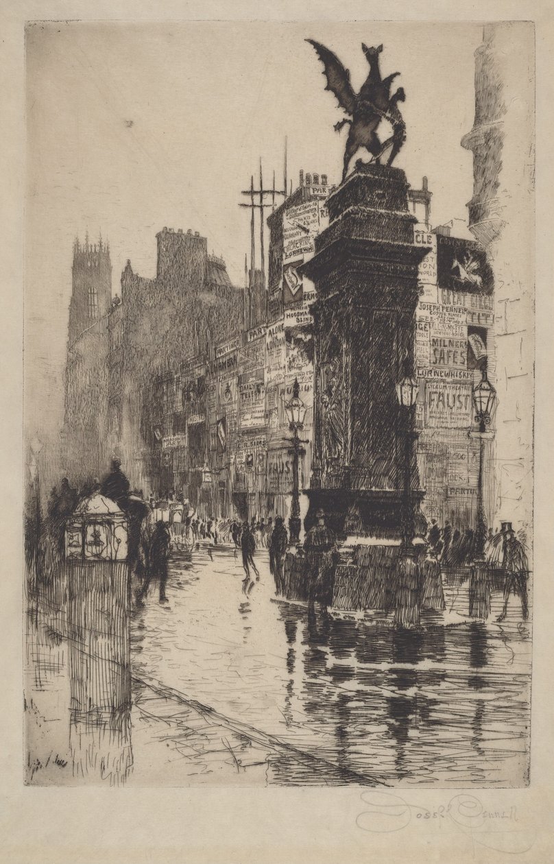Temple Bar av Joseph Pennell