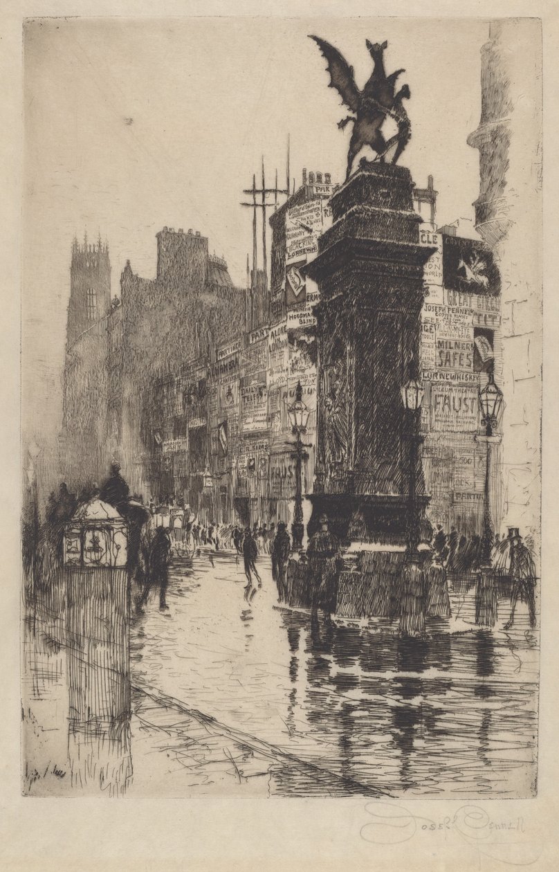 Temple Bar, 1885. av Joseph Pennell