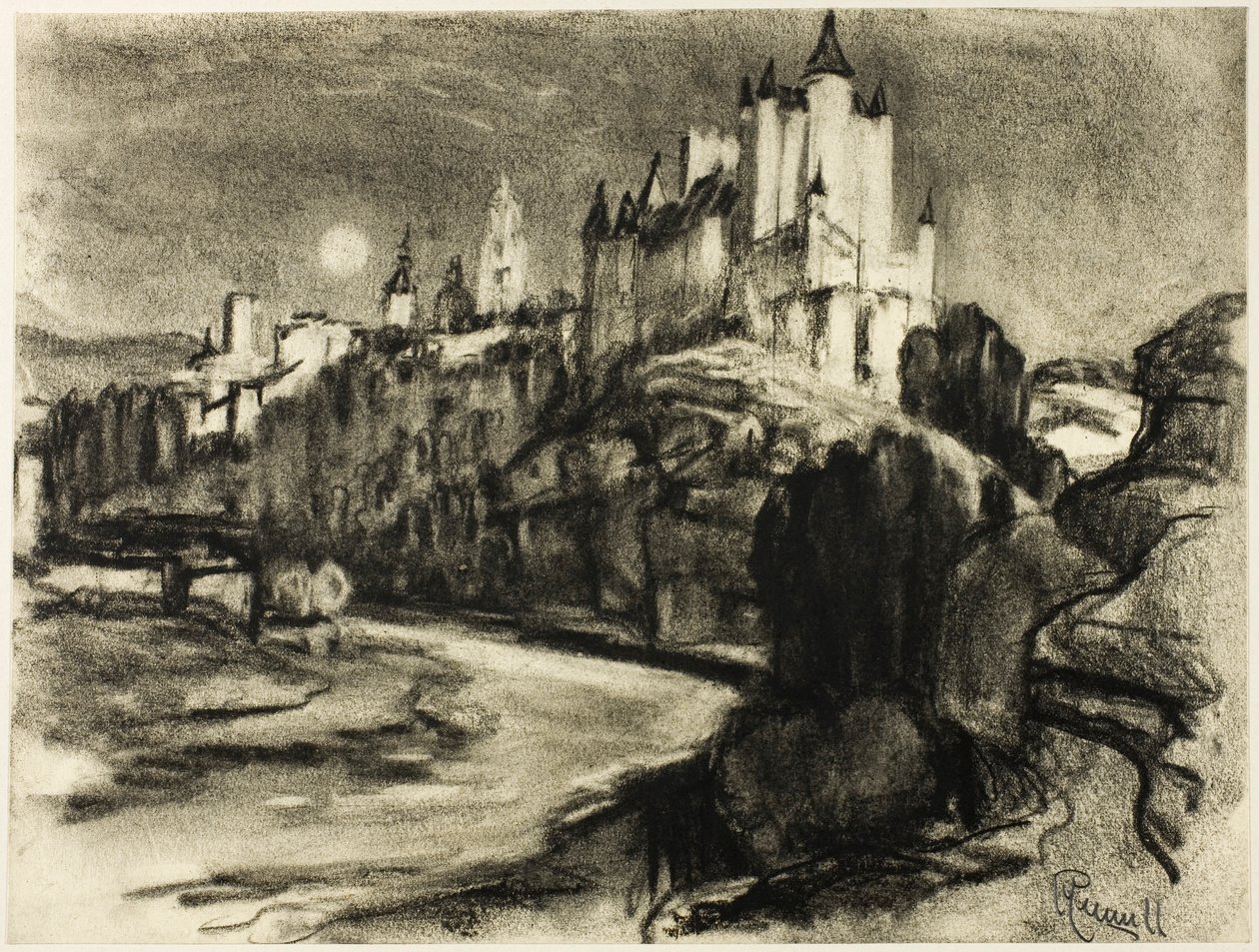 Alcazar, Segovia av Joseph Pennell