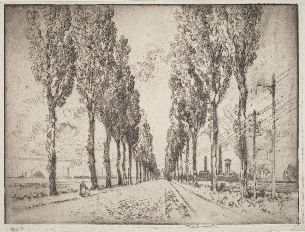 Alléen, Valenciennes av Joseph Pennell