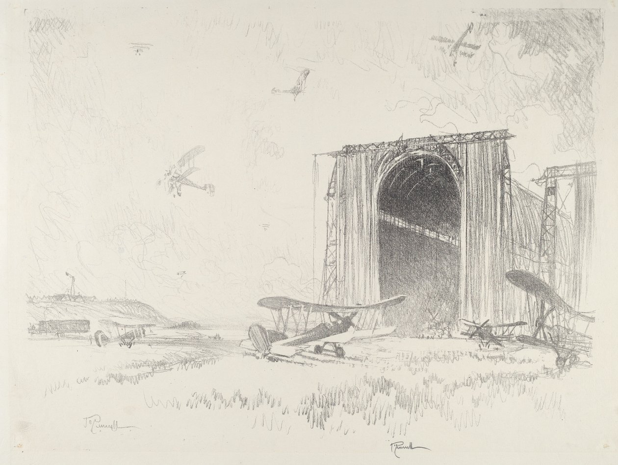 Ballongskuret, 1916. av Joseph Pennell