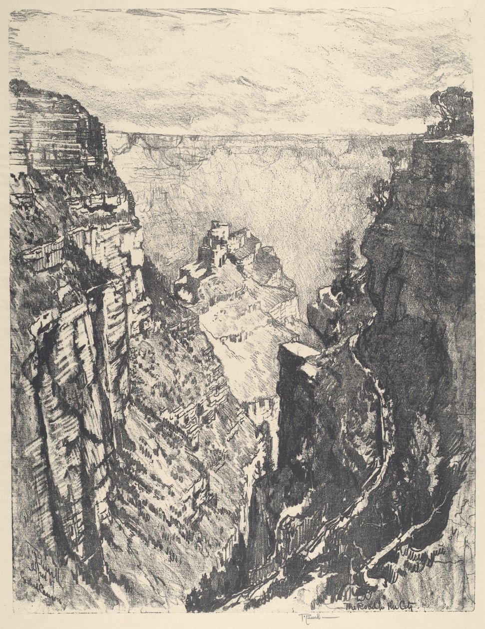 The Bright Angel Trail, 1912. av Joseph Pennell