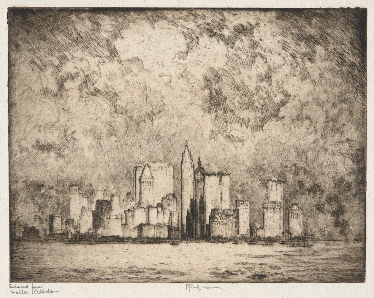 Byen i 1915 av Joseph Pennell