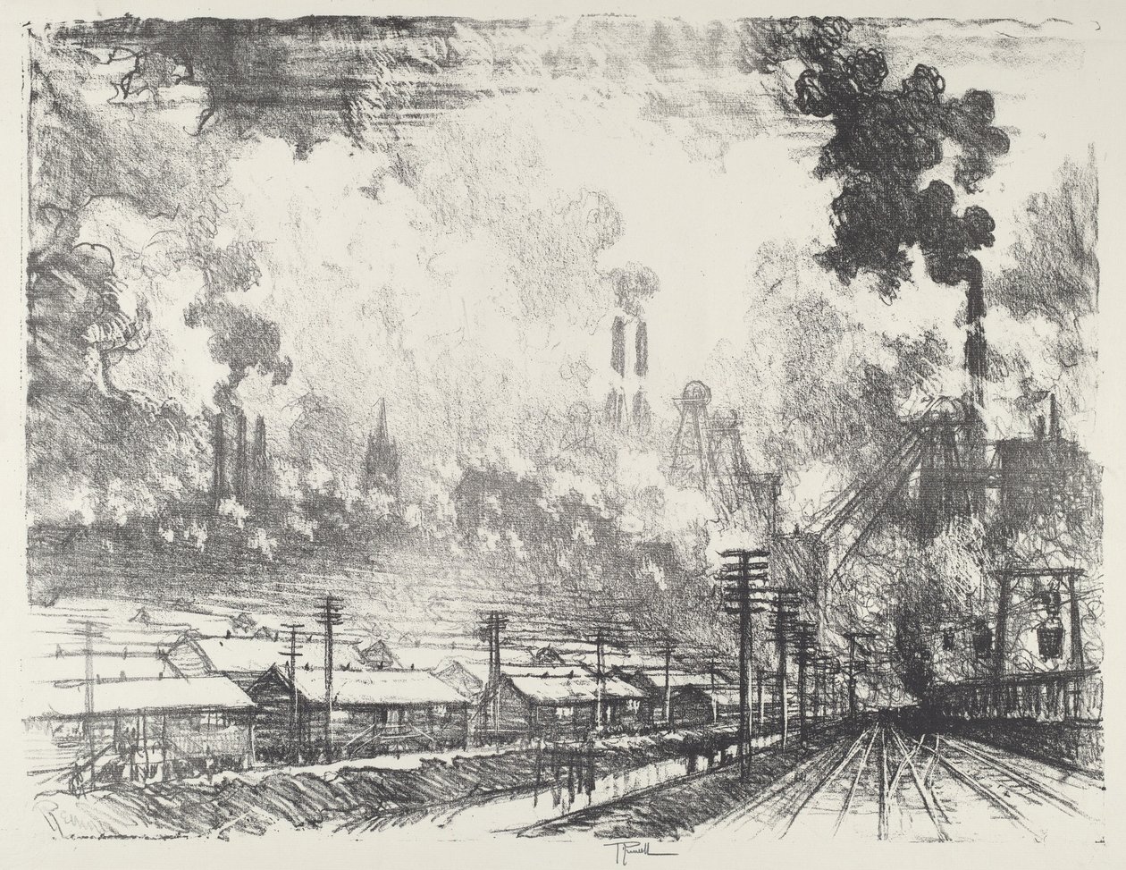 Kullgruven, 1916. av Joseph Pennell