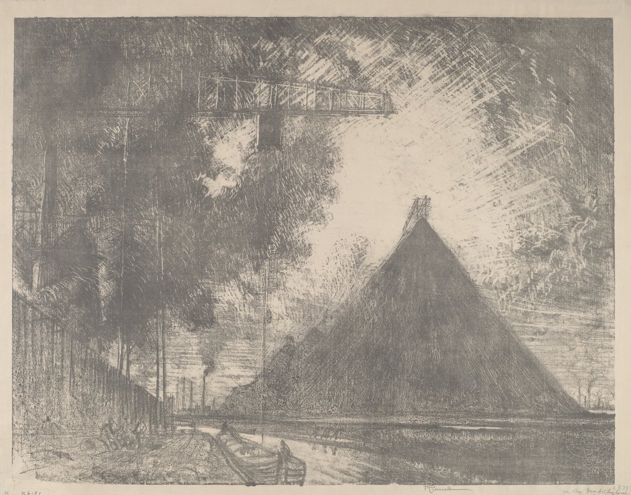 Dumpen, Charleroi, 1911. av Joseph Pennell