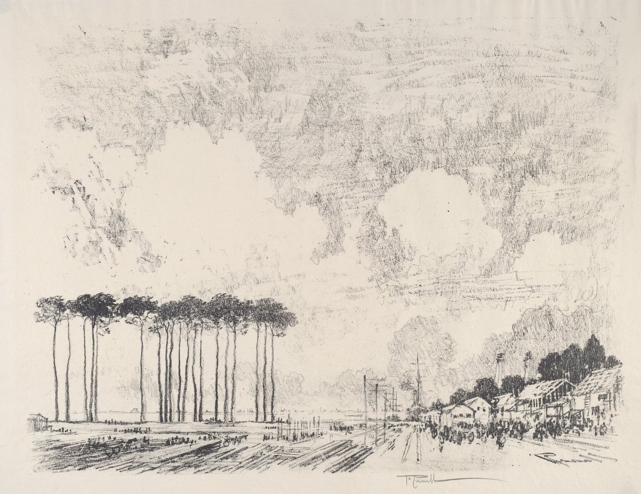 Embarkation Camp, Classic Grove av Joseph Pennell