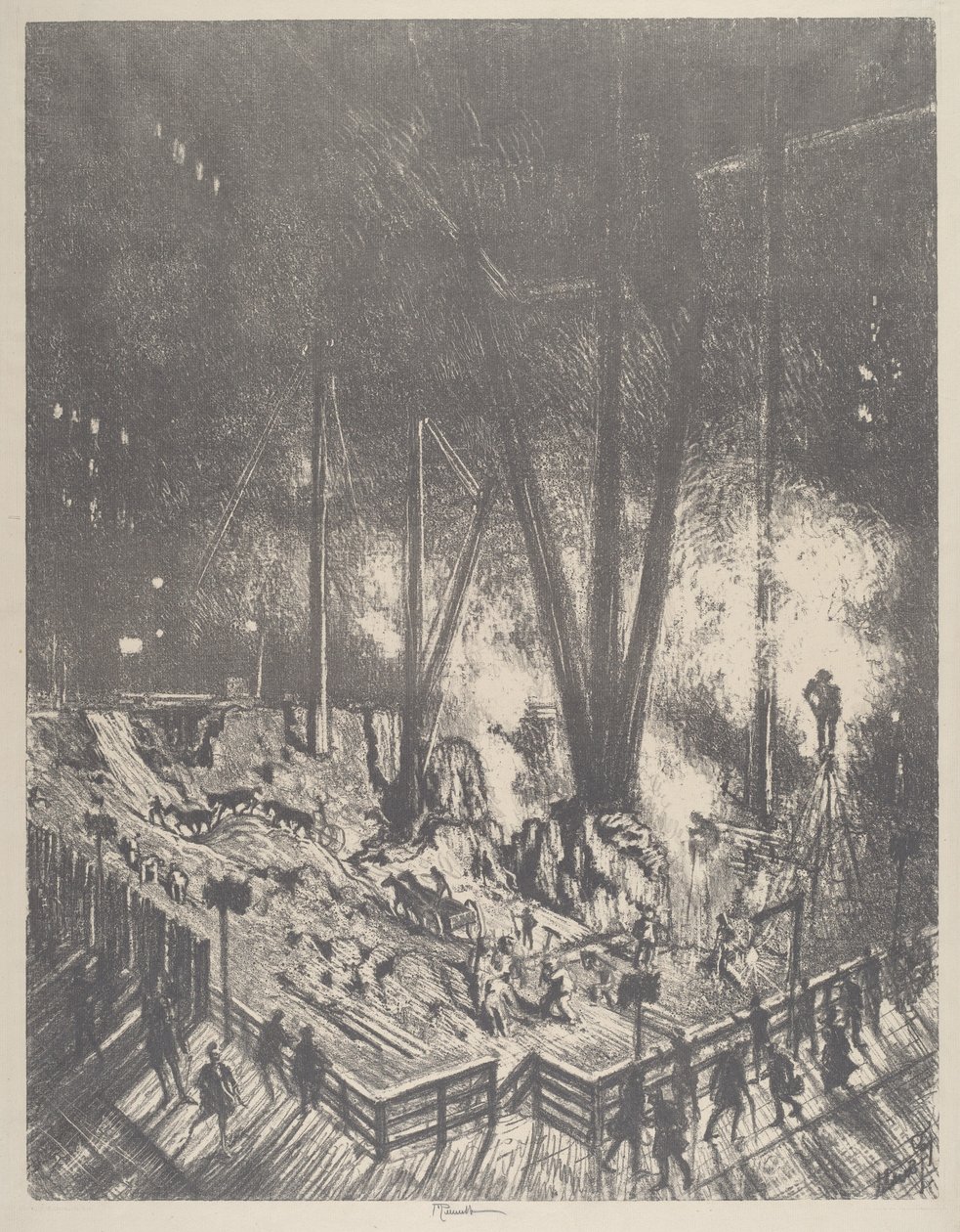 The Foundations, Building a Skyskraper av Joseph Pennell