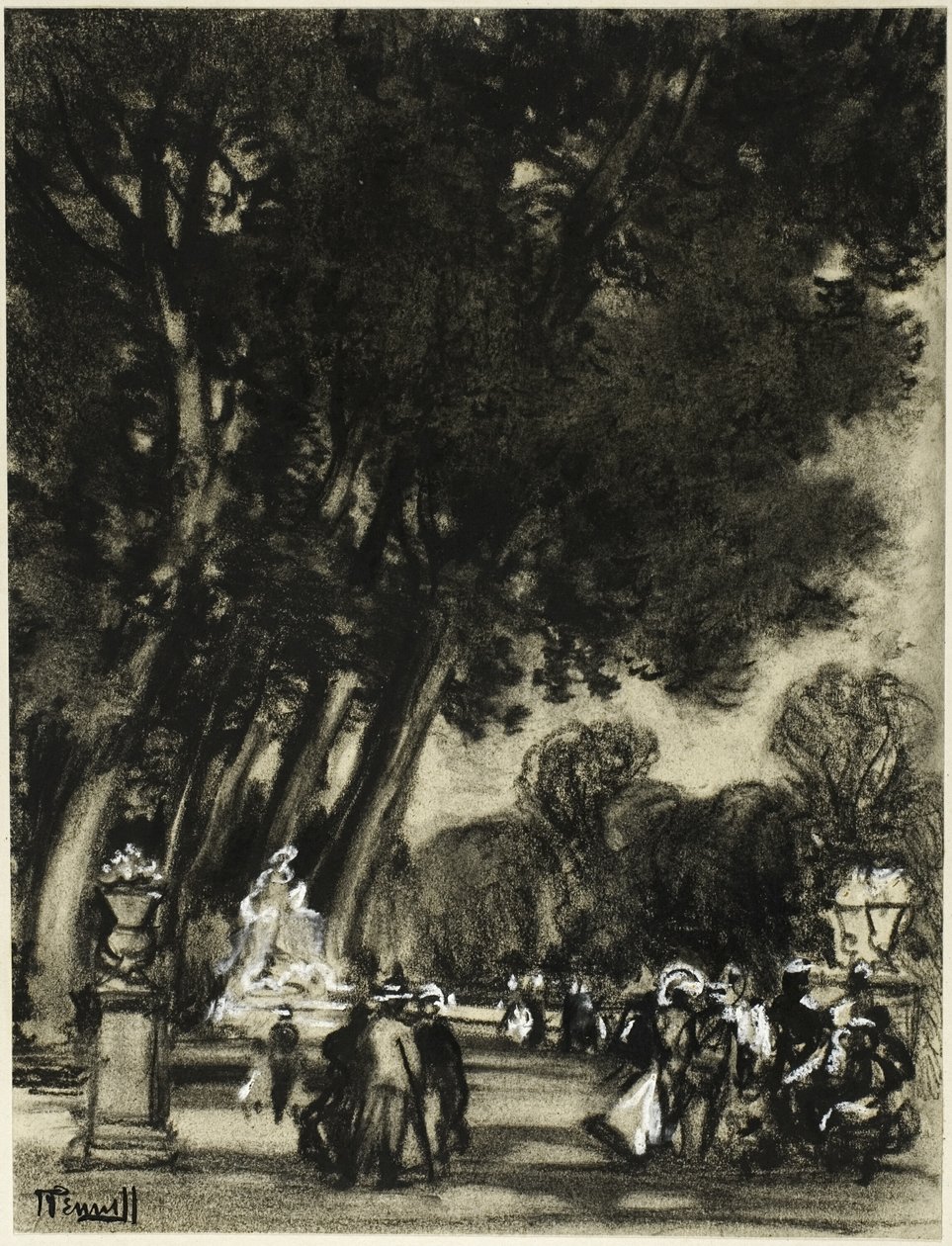 The Garden of the Island, Aranjuez av Joseph Pennell