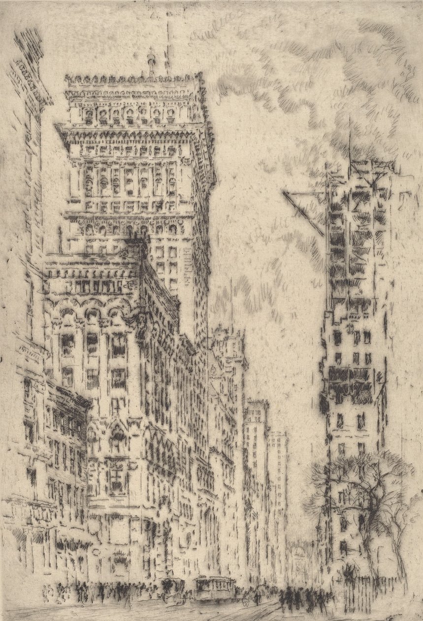 The Golden Cornice, I, 1904. av Joseph Pennell