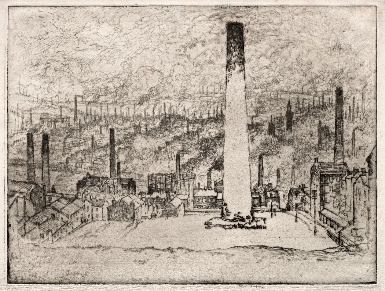 Den store skorsteinen, Bradford av Joseph Pennell