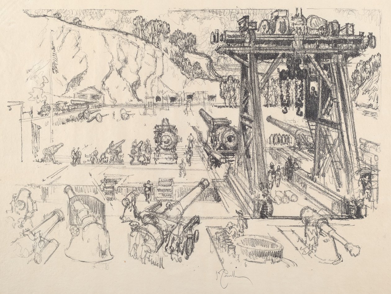 The Gun-Test Ground av Joseph Pennell
