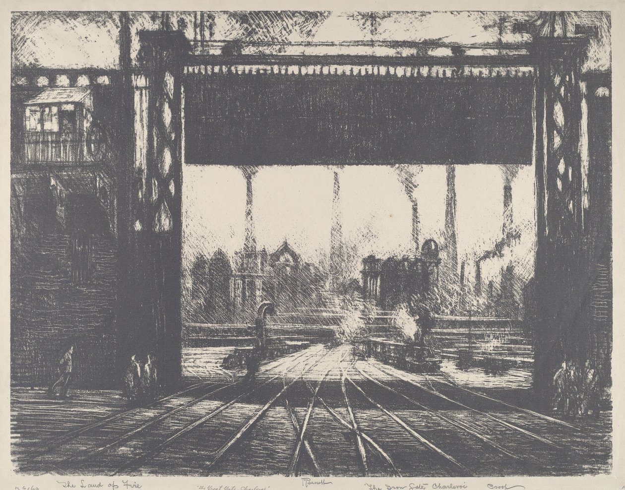 Jernporten, Charleroi av Joseph Pennell