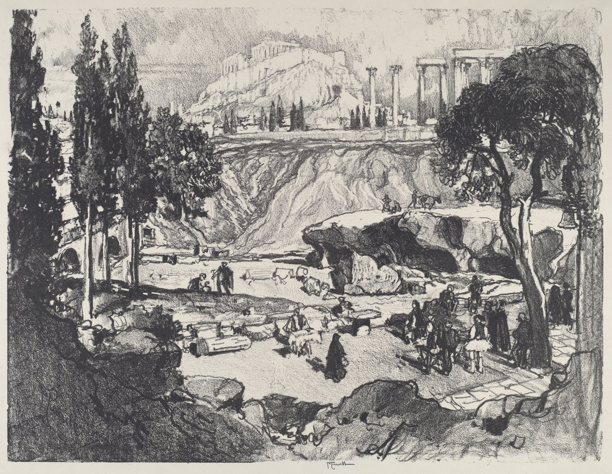 Den lille festen, Athen av Joseph Pennell