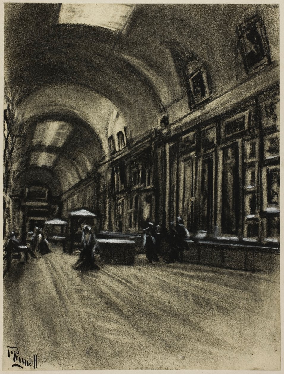 The Long Gallery, Prado av Joseph Pennell