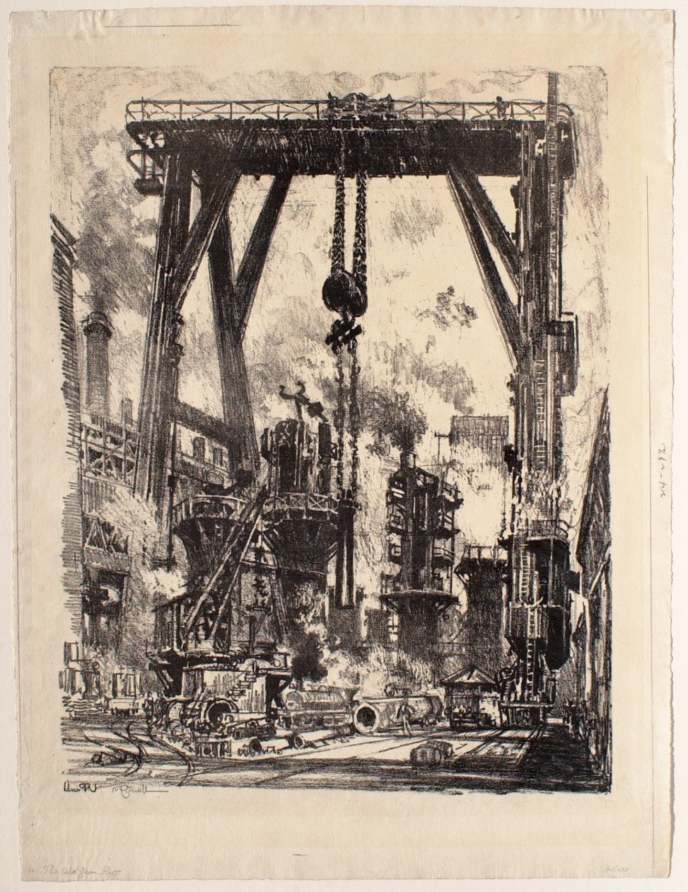 Den gamle kanonstillingen av Joseph Pennell