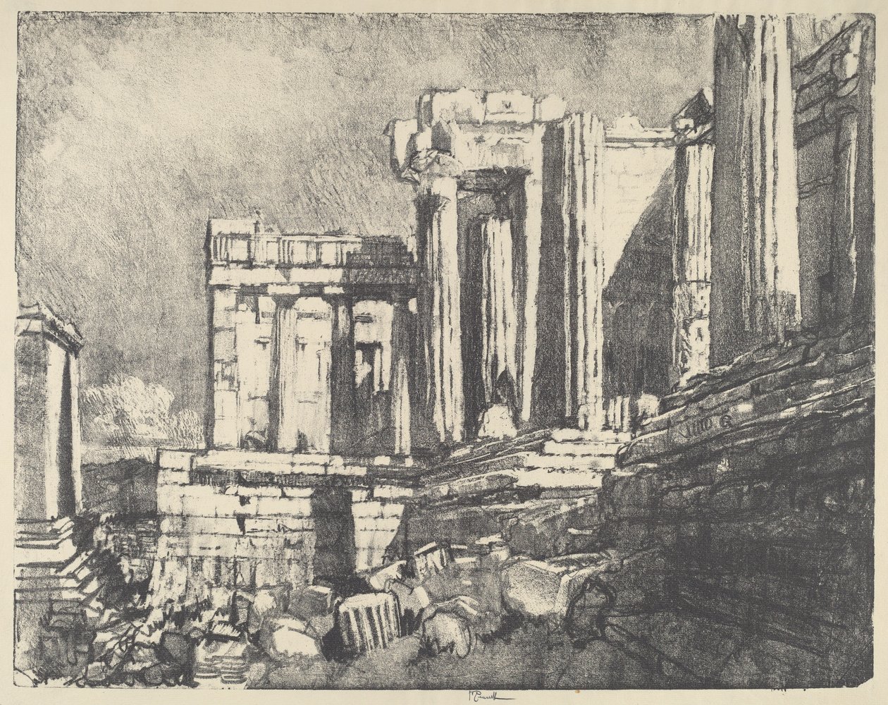 Propylaea, Athen av Joseph Pennell