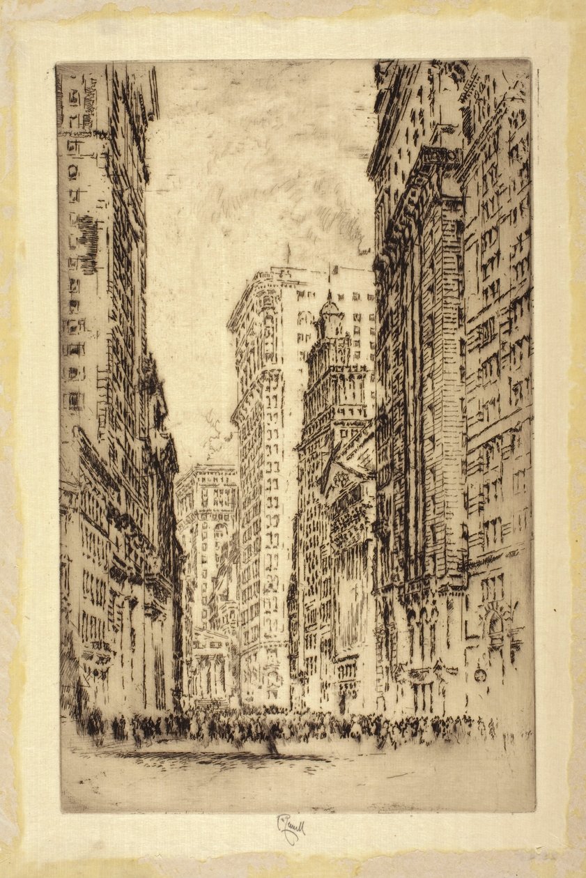 Børsen, New York av Joseph Pennell