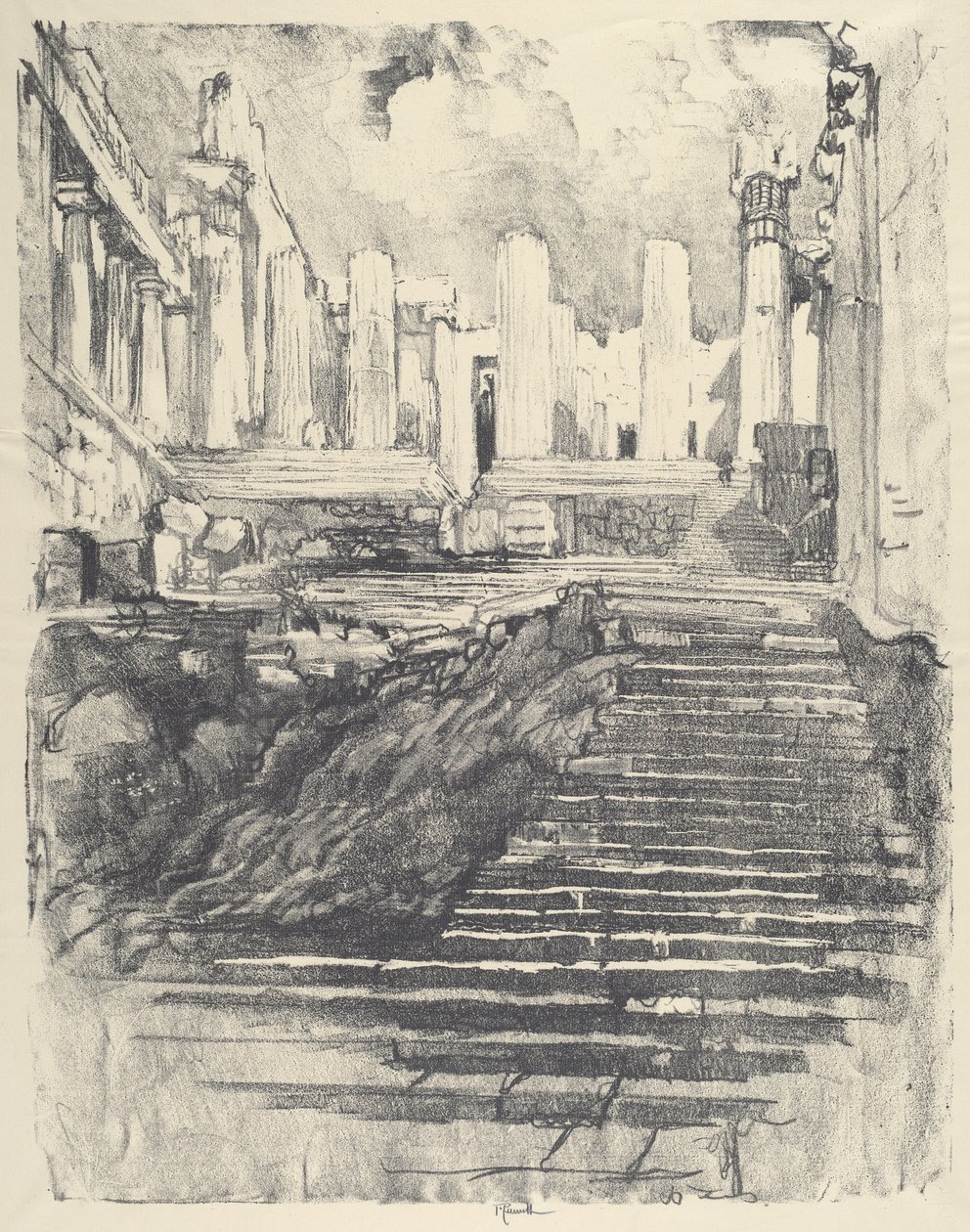 Veien opp til Akropolis av Joseph Pennell