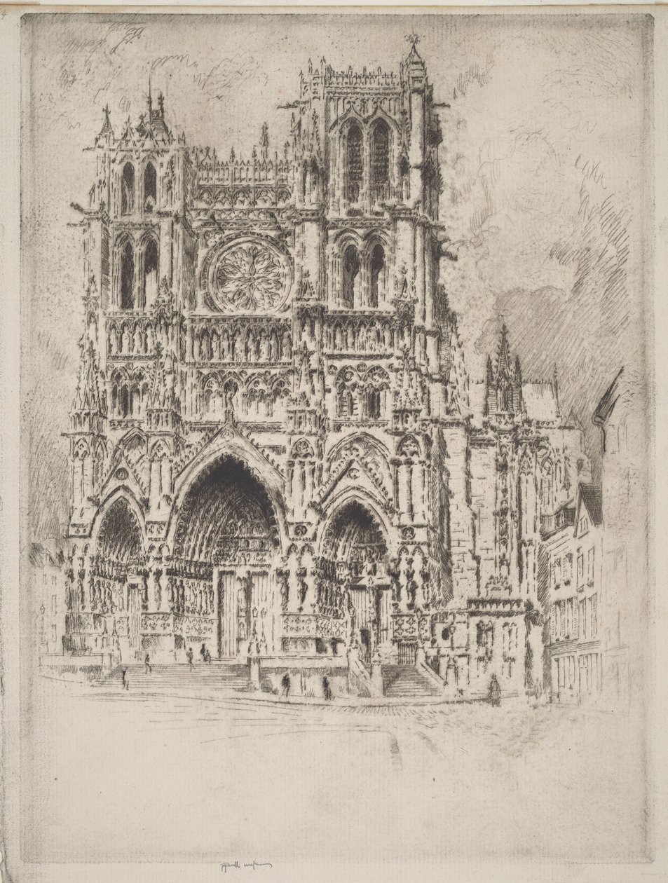 Vestfasaden, Amiens av Joseph Pennell