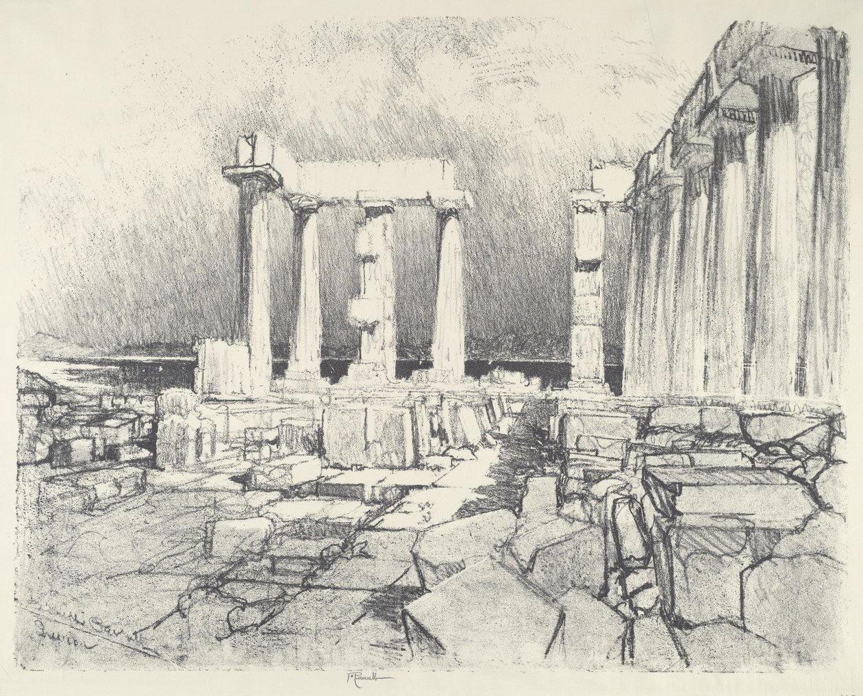 Vin-mørkehavet, Sunium av Joseph Pennell