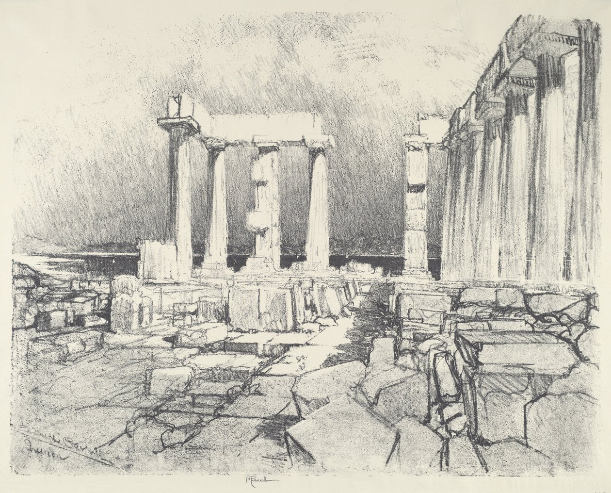 Det vinmørke havet, Sounion av Joseph Pennell