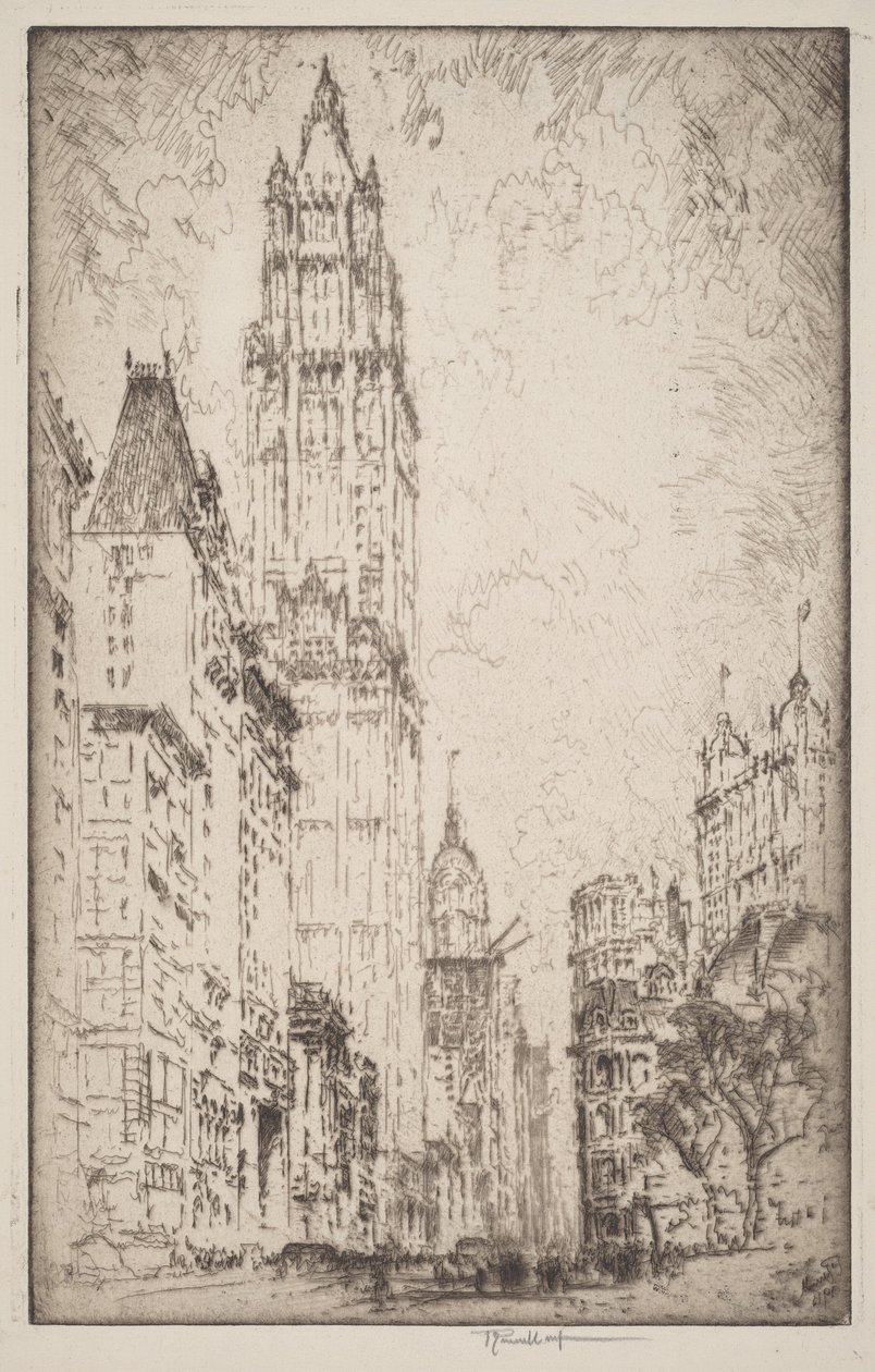 Woolworth-bygningen av Joseph Pennell