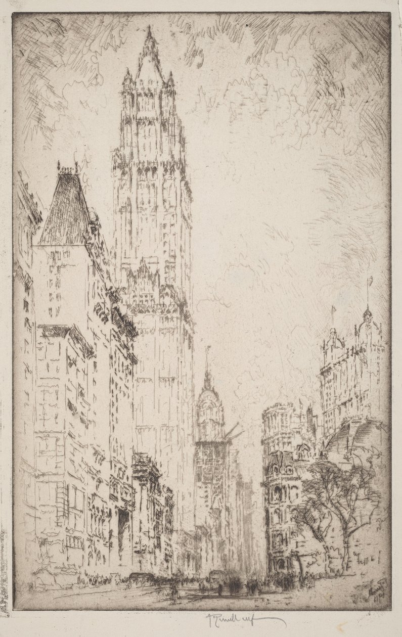Woolworth-bygningen av Joseph Pennell