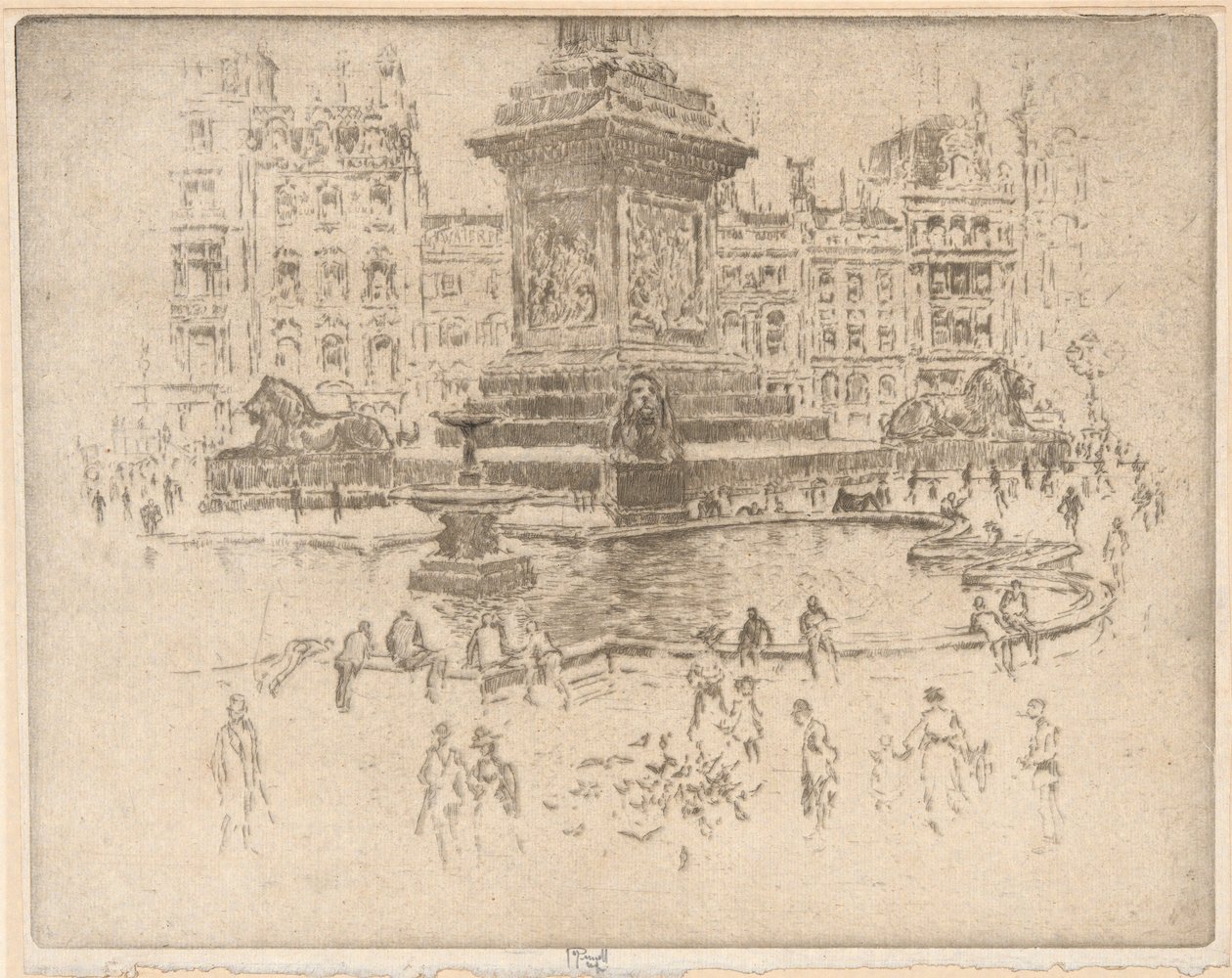 Trafalgar Square av Joseph Pennell