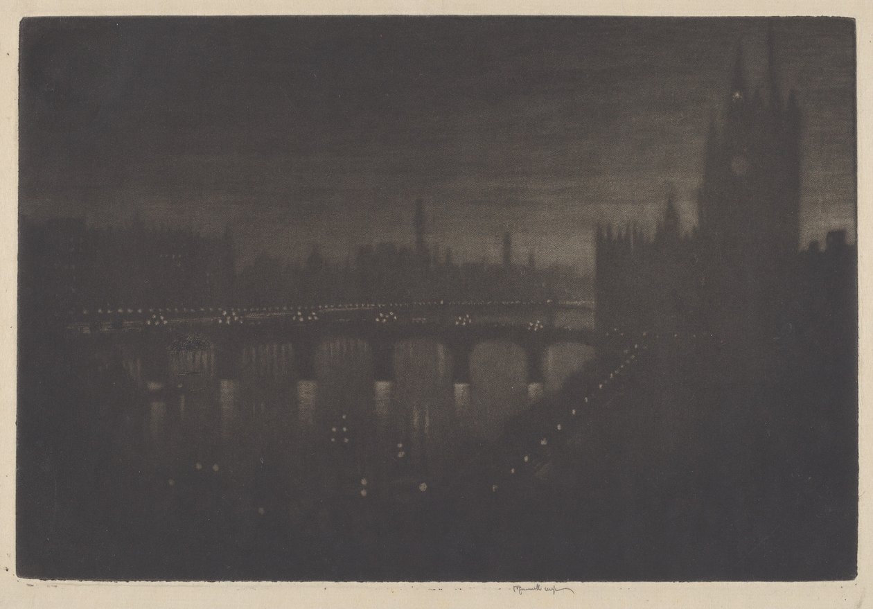 Westminster, kveld av Joseph Pennell