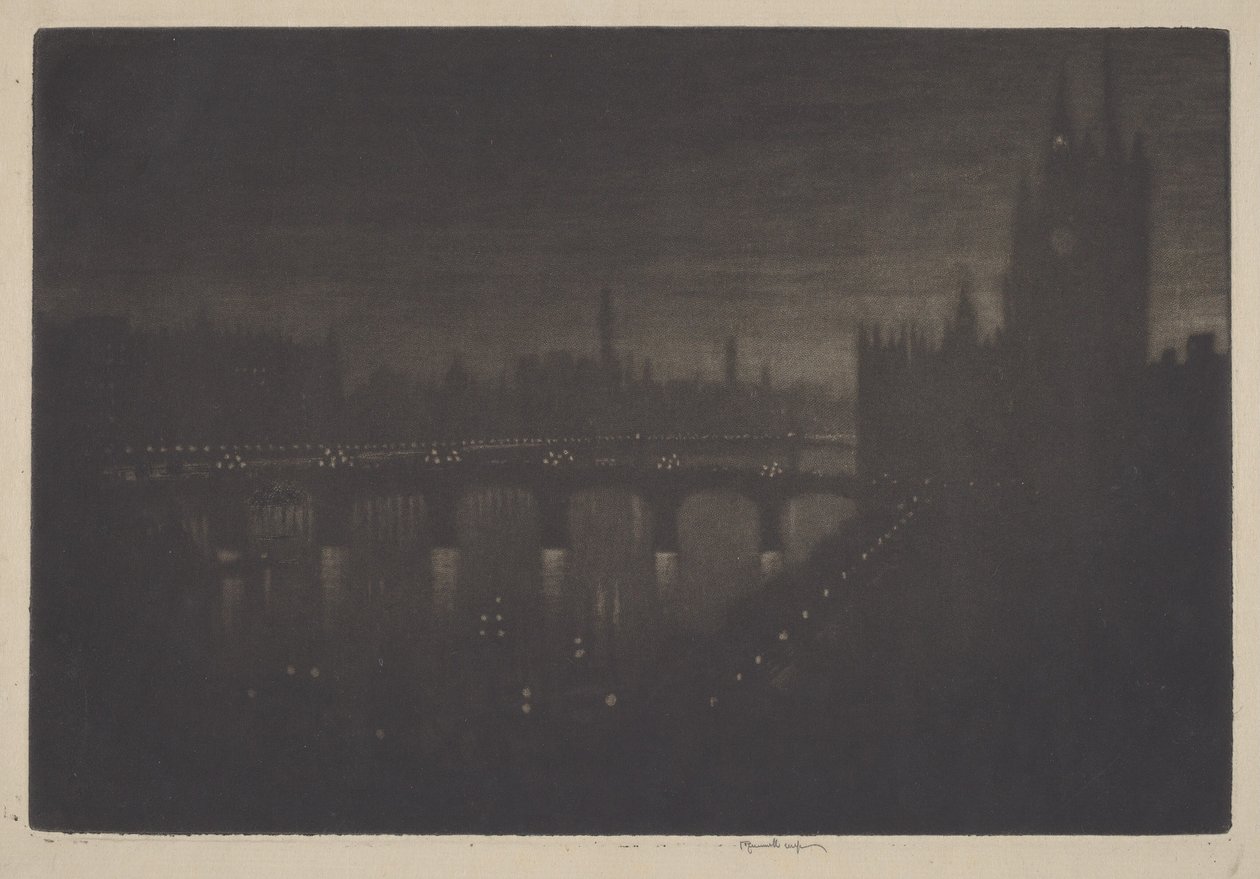 Westminster, kveld av Joseph Pennell