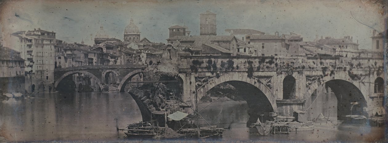 Ponte Rotto Pontus Aemilius, Roma, 1842. av Joseph Philibert Girault De Prangey