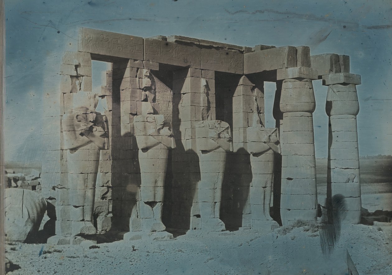 Ramesseum, Theben, 1844. av Joseph Philibert Girault De Prangey