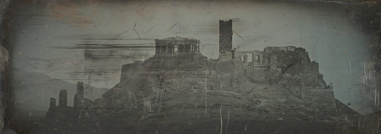 Vestlig tilnærming til Akropolis, Athen, 1842. av Joseph Philibert Girault De Prangey