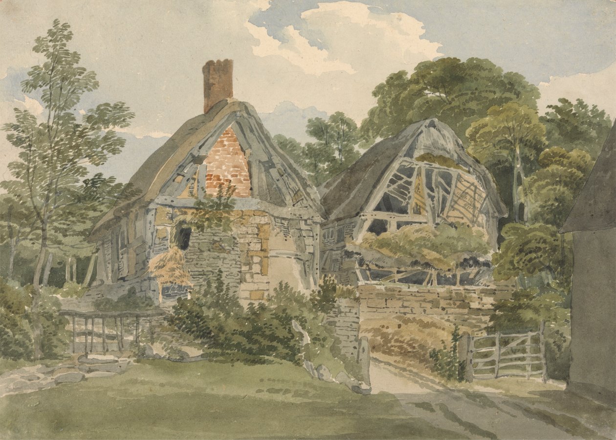 Thatched Cottage og tilstøtende låve av Joseph Powell