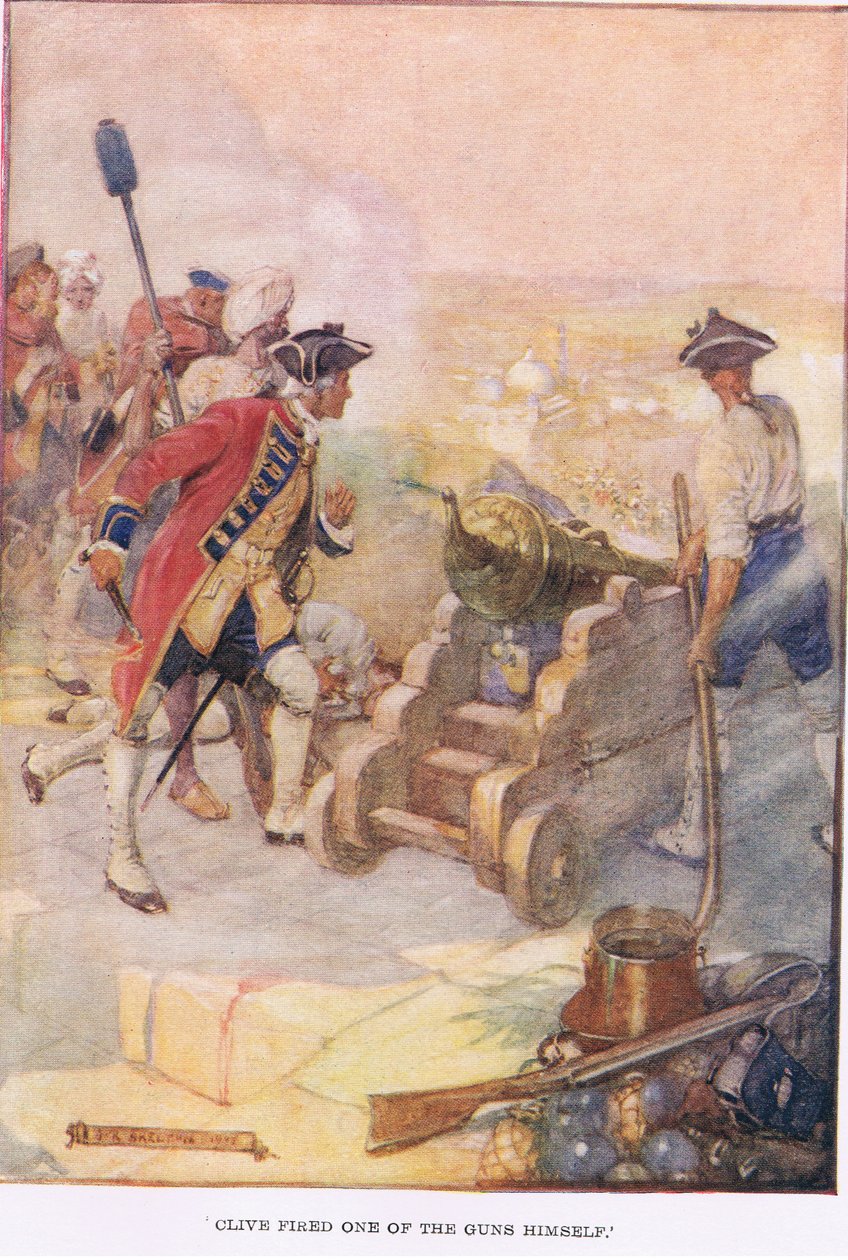 Clive avfyrte en av våpnene selv av Joseph Ratcliffe Skelton