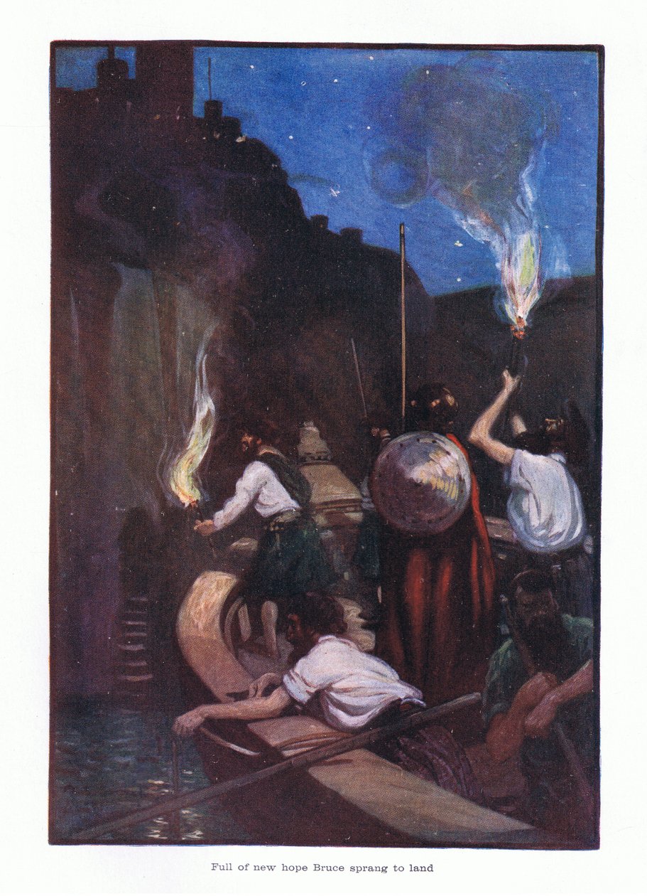 Full av nytt håp sprang Bruce til landet, 1910 av Joseph Ratcliffe Skelton