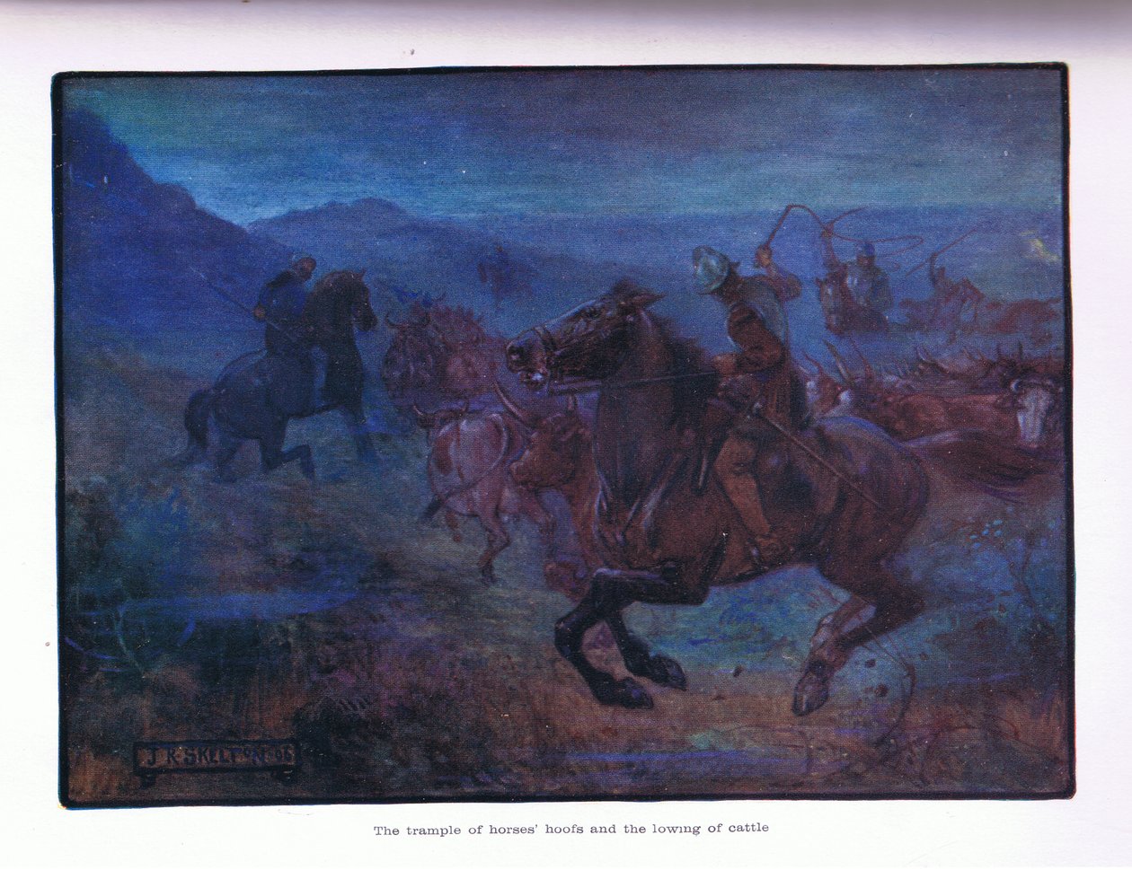 Trampet av hestehovene og nedføringen av storfeet, 1910 av Joseph Ratcliffe Skelton