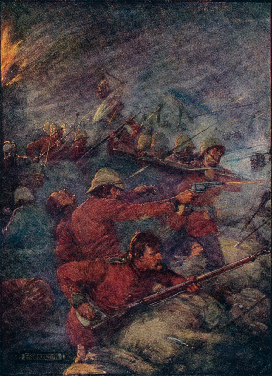 Slik holdt hundre menn tre tusen villmenn i sjakk, c1908, c1920. av Joseph Ratcliffe Skelton