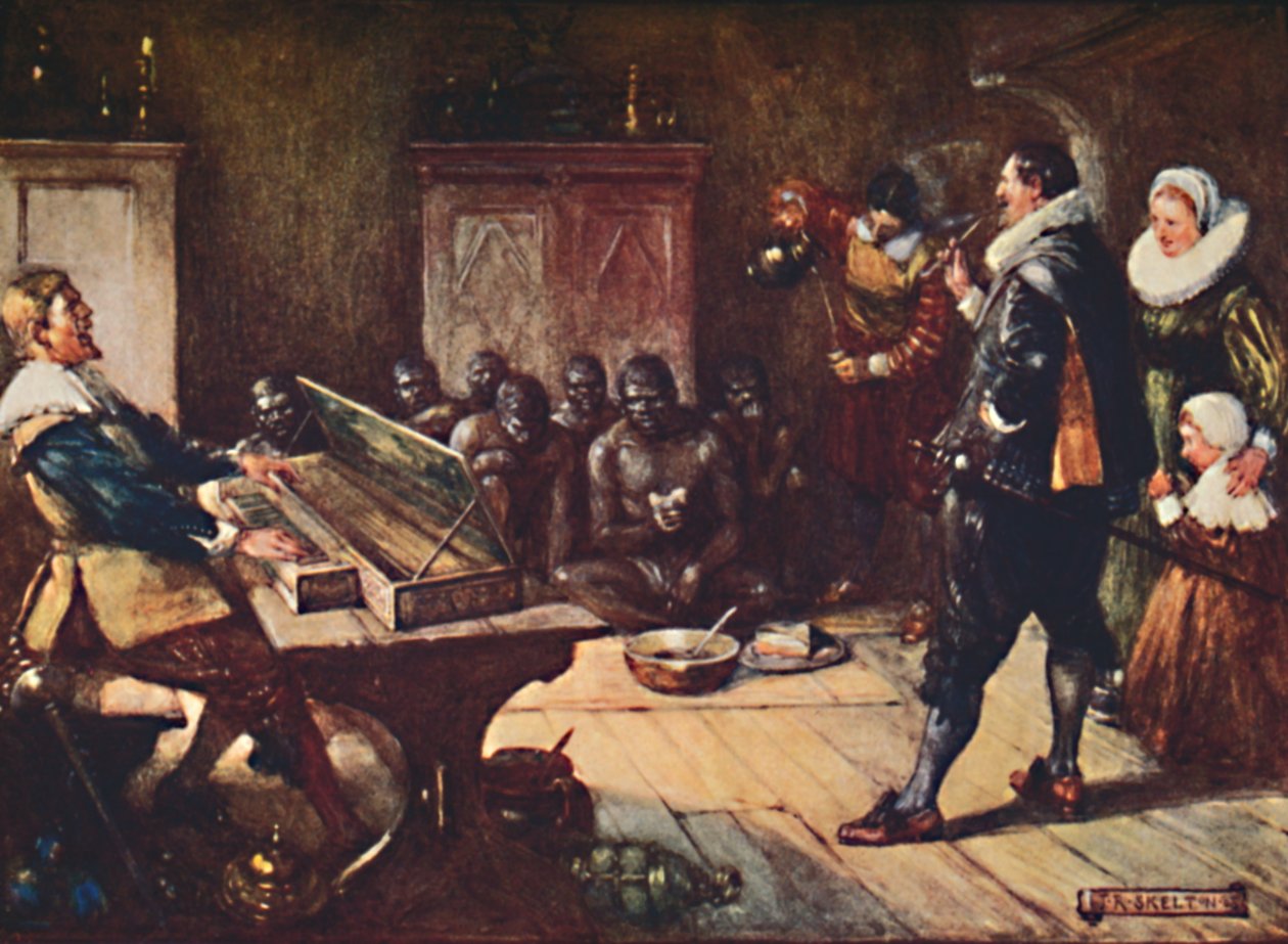 Van Riebeck Entertains the Hottentots, 1909 av Joseph Ratcliffe Skelton